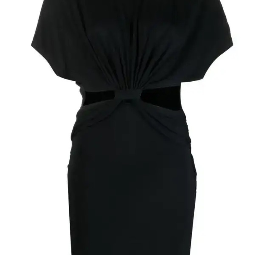 NWT- IRO Black Cut Out Midi Dress
